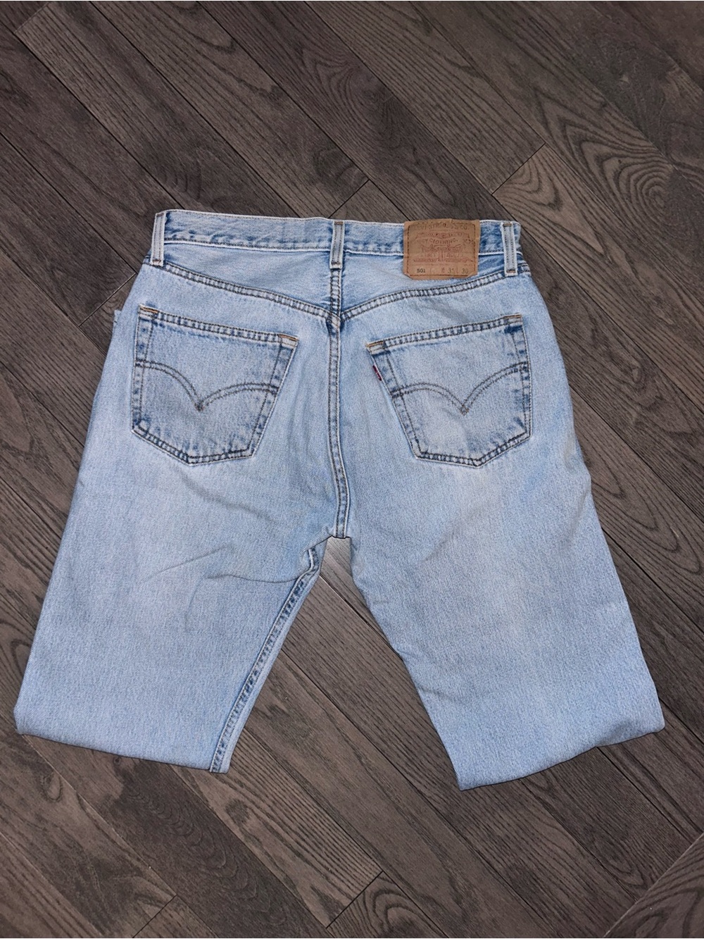 Levi's 501 Light Blue Straight Leg Women's Jeans
